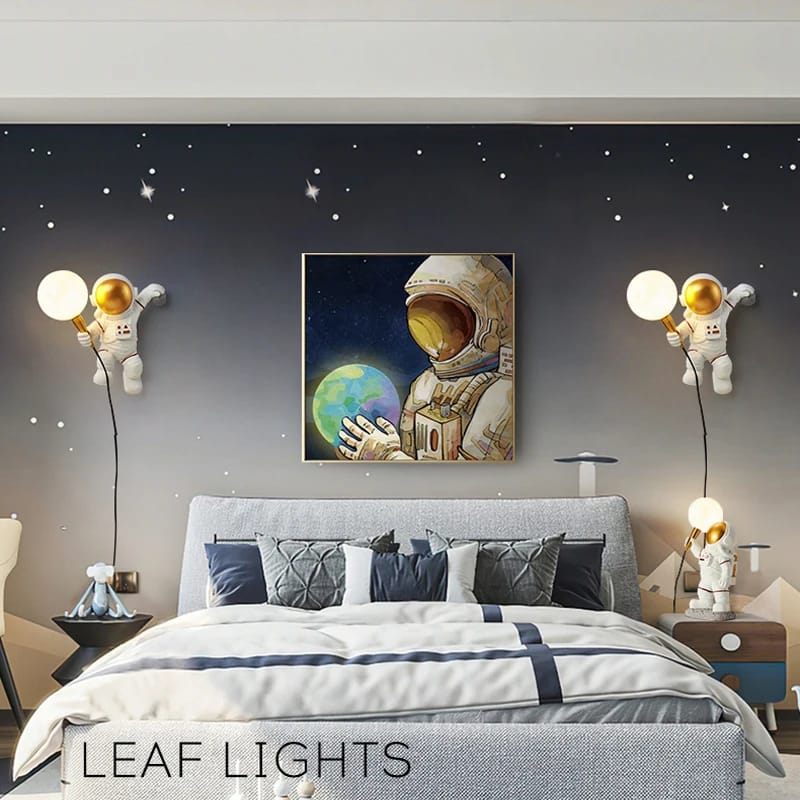 Resin Astronaut Led Wall Light