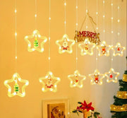 Christmas STAR LED Window Curtain String Lights