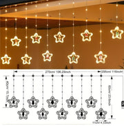 Christmas STAR LED Window Curtain String Lights