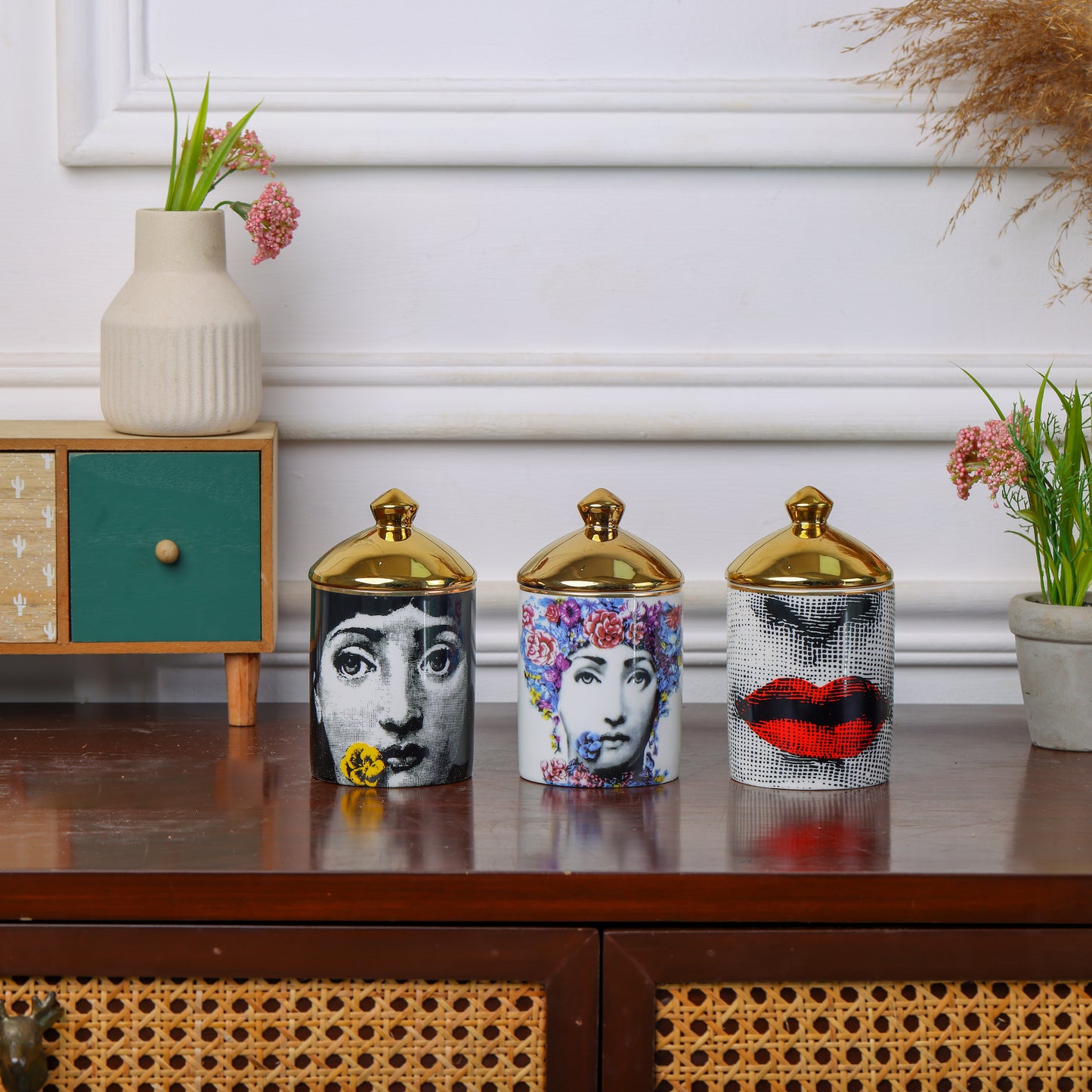 Lina Cavalieri Face Ceramic Jar
