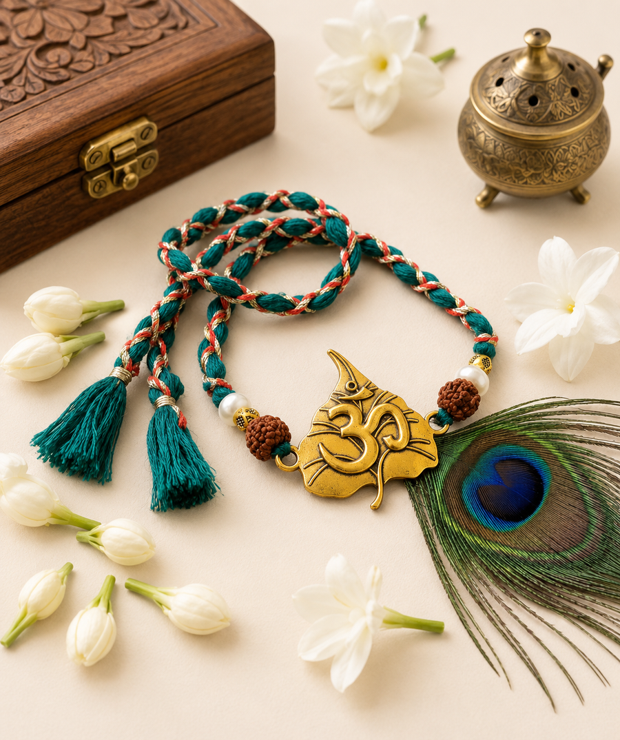 Premium Om Rakhi for Raksha Bandhan(green)