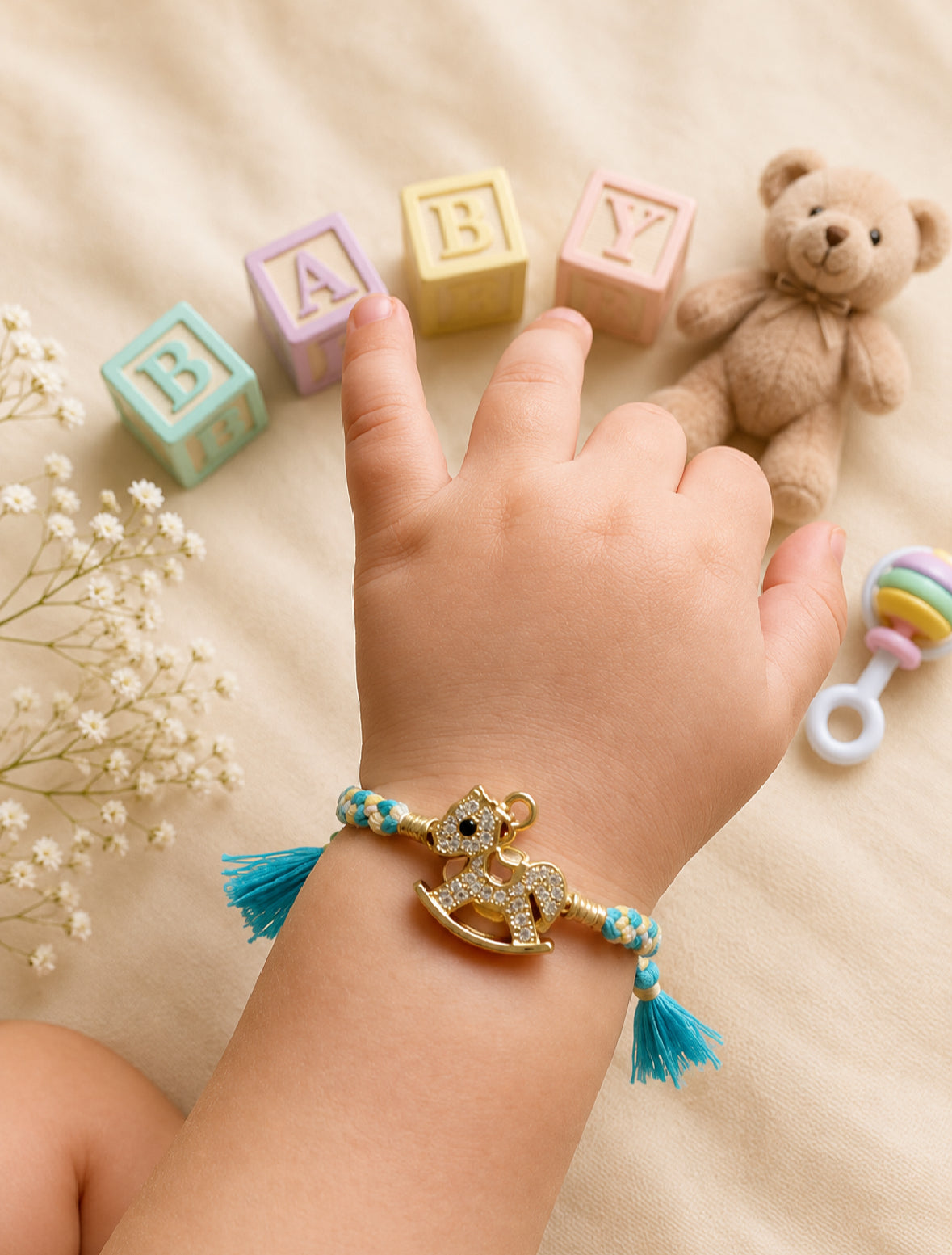 Adjustable horse charm Rakhi for Little Brother