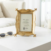 Coral Tree Golden Decorative Photo Frame for Table Top | Antique Designer Picture Frame | 7.5x11.5 cm Photo Size