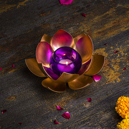 Tealight Golden Lotus Jar