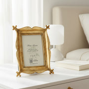 Coral Tree Golden Decorative Photo Frame for Table Top | Antique Designer Picture Frame | 7.5x11.5 cm Photo Size