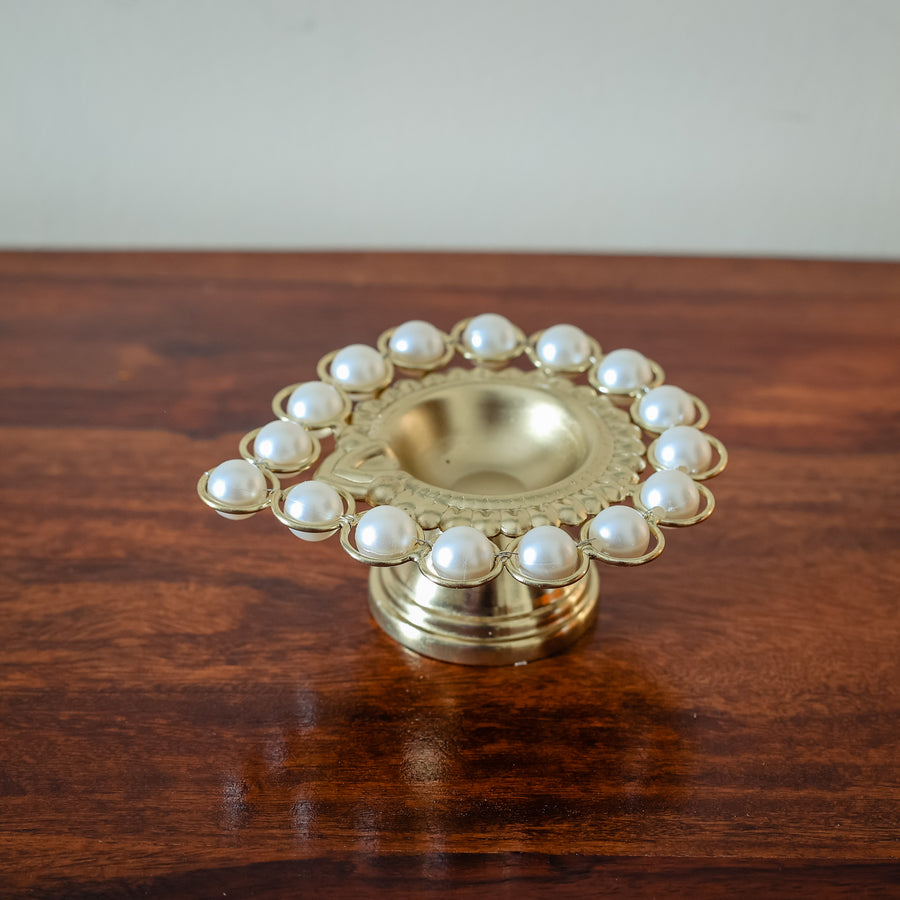 Metallic Pearl Diya