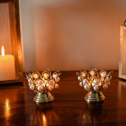 Pearl Candle Holders (Set of 2)