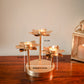 Metal Golden T Candle Holders (Set of 3)