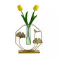 Metal Leaf Test Tube Planter