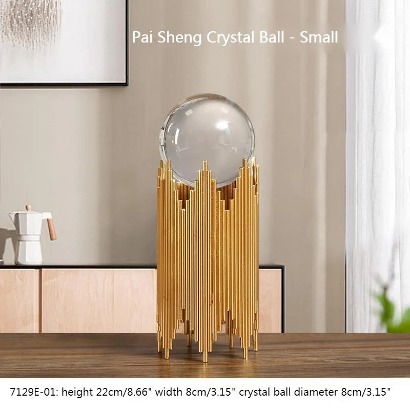 Crystal Nordic Luxury Golden Metal Stand