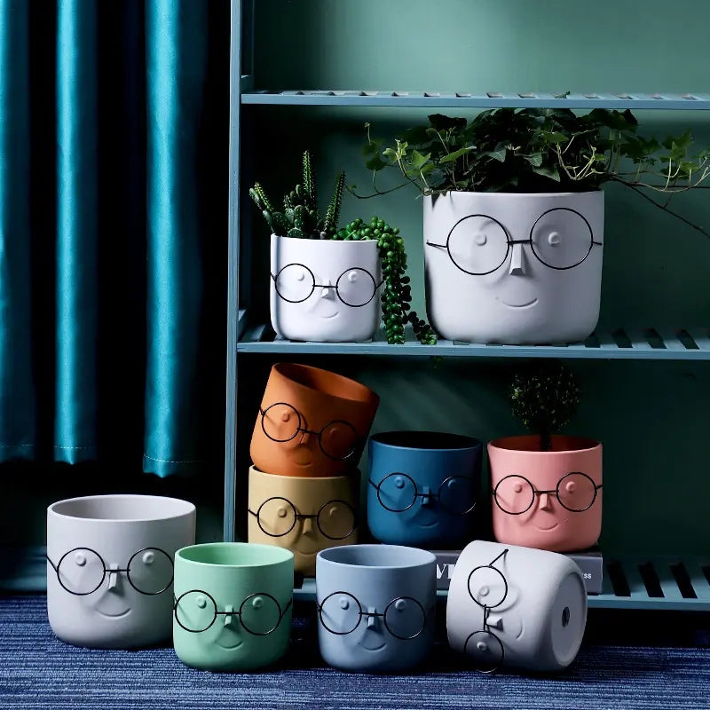 Nordic glasses flowerpots