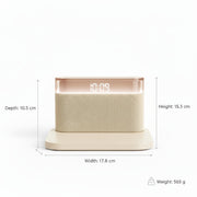 Coral Tree 20W Bluetooth Speaker with Wireless Charger & Digital Clock | RGB Touch Lamp | 15W Fast Charging Dock