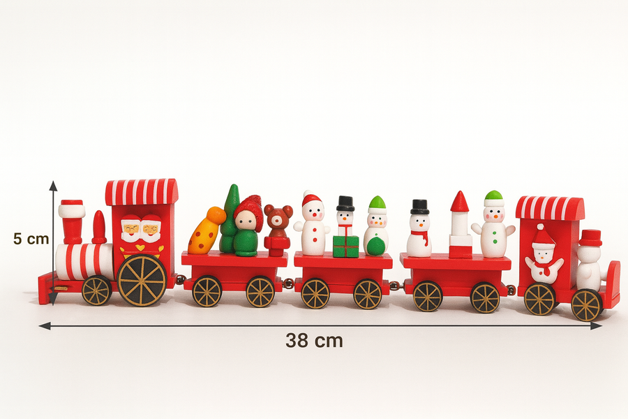 Wooden Christmas Toy Train – 38 cm
