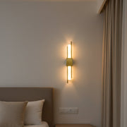 Modern Luxury LED Wall Light for Living Room, Bedroom, Hallway – Vertical Gold Metal Design