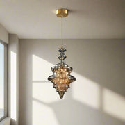 CORAL TREE LED Modern Chandelier Lamp, All Copper Light Elegant Crystal Luxury Chandelier for Living Room, Gold and Clear Glass