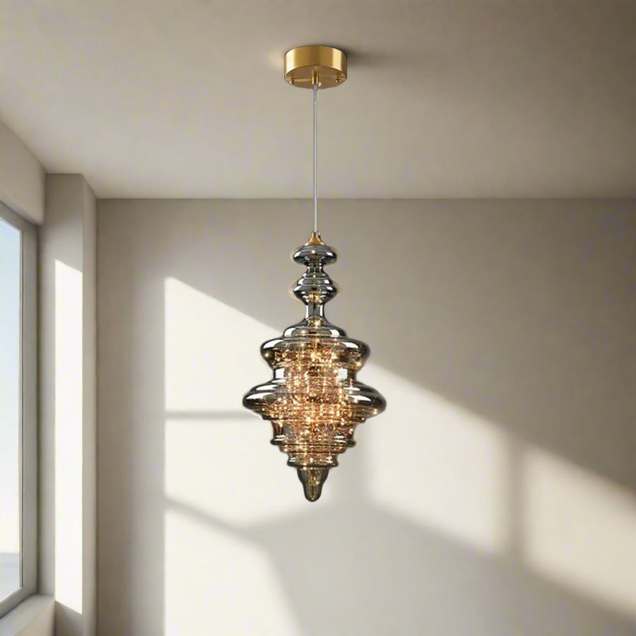 CORAL TREE LED Modern Chandelier Lamp, All Copper Light Elegant Crystal Luxury Chandelier for Living Room, Gold and Clear Glass