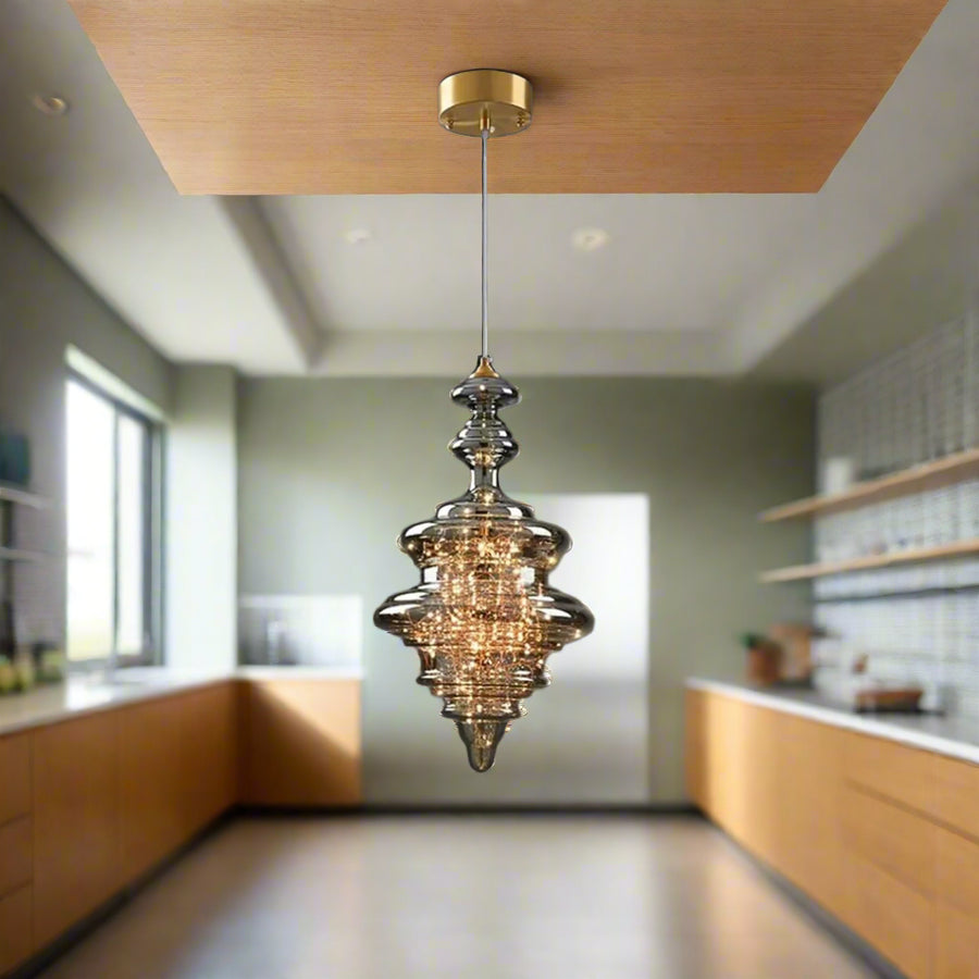 CORAL TREE LED Modern Chandelier Lamp, All Copper Light Elegant Crystal Luxury Chandelier for Living Room, Gold and Clear Glass