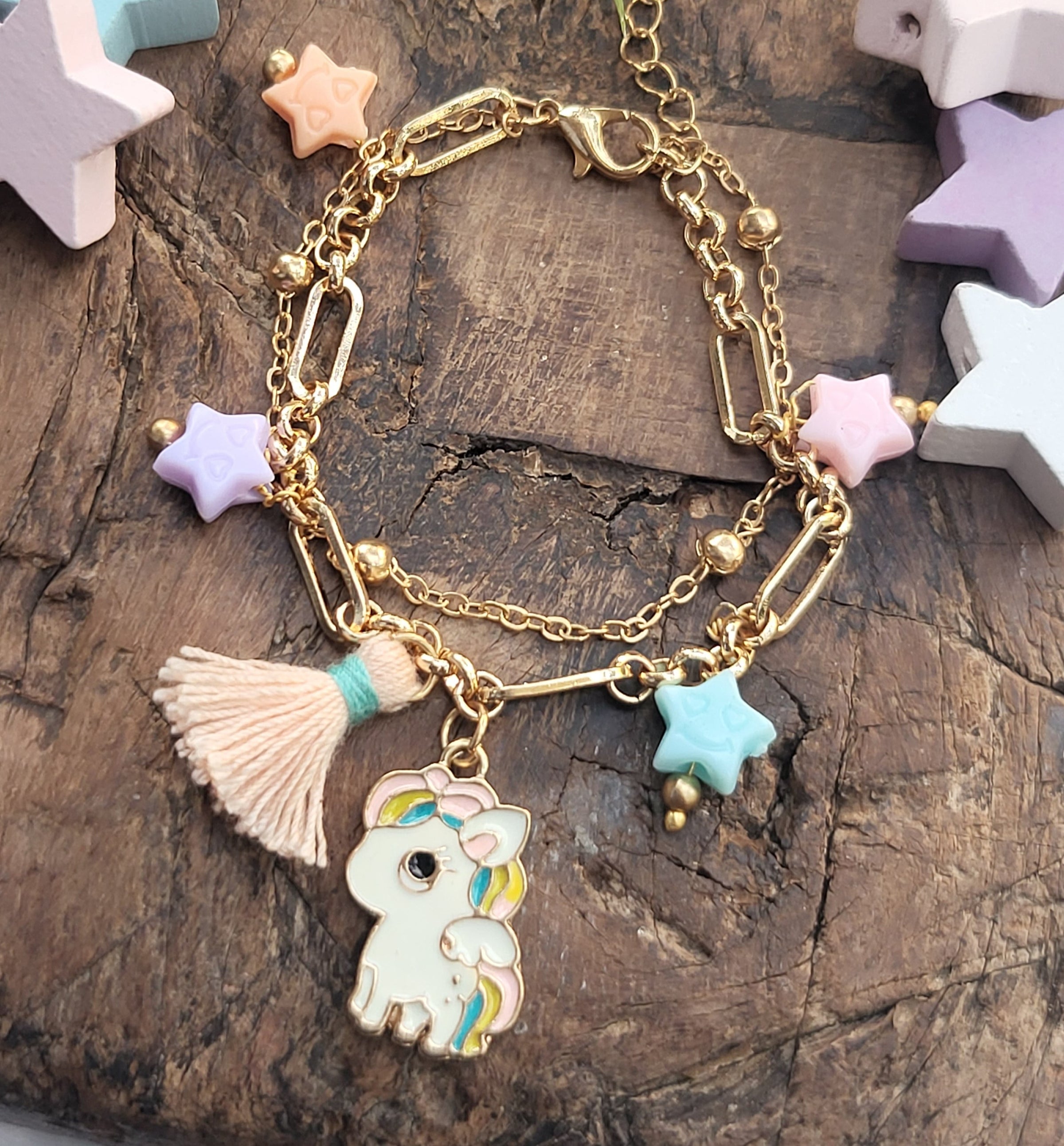 Unicorn Bracelet Gold Finley Unicorn Bracelet Charm