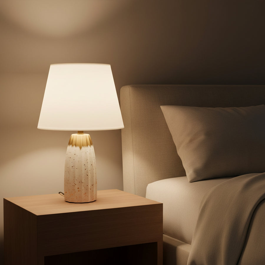 The Decor Kart Grey Ceramic Serenity Table Lamp