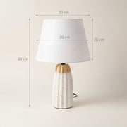 The Decor Kart Grey Ceramic Serenity Table Lamp