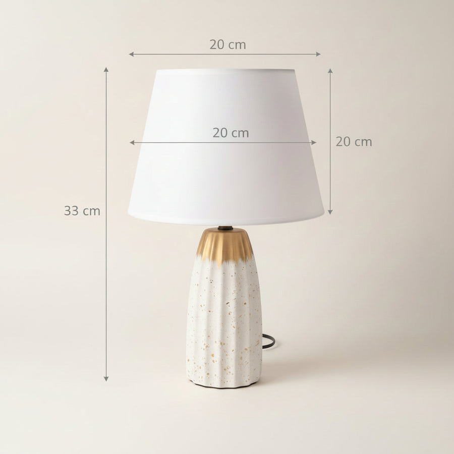 The Decor Kart Grey Ceramic Serenity Table Lamp