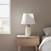 The Decor Kart Grey Ceramic Serenity Table Lamp