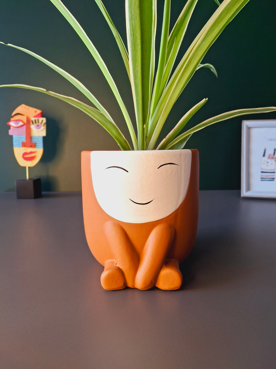 Cute Face Ceramic Flower Pot