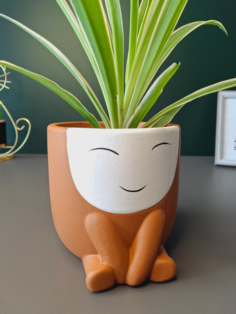 Cute Face Ceramic Flower Pot