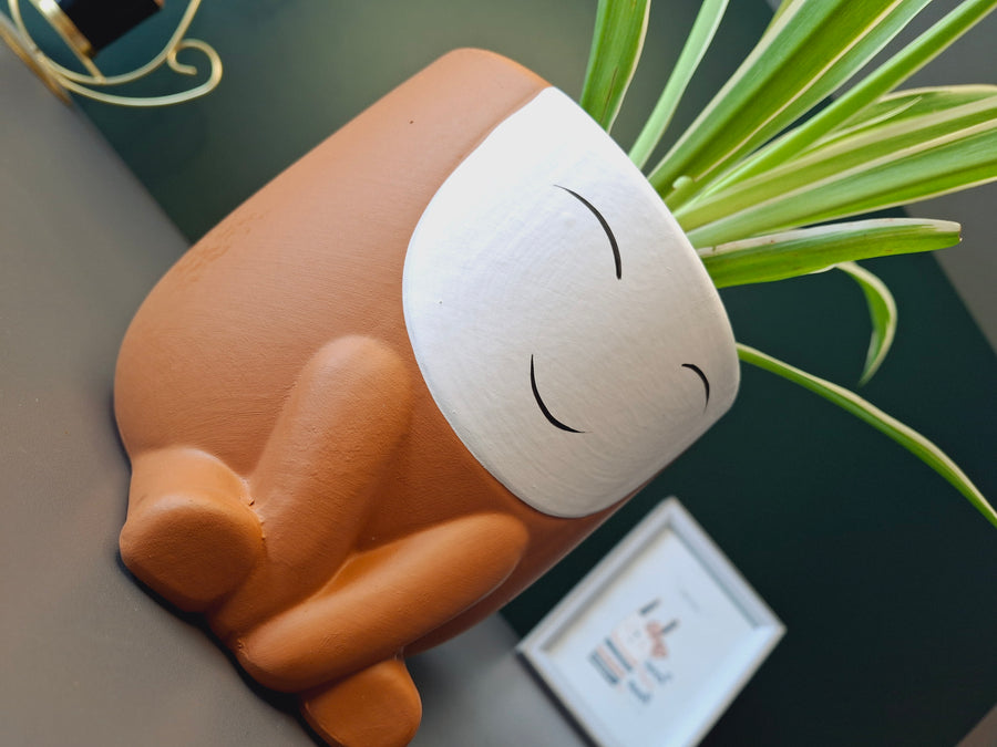 Cute Face Ceramic Flower Pot