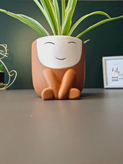 Cute Face Ceramic Flower Pot