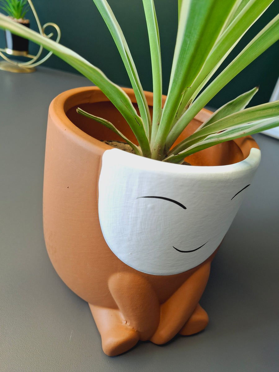 Cute Face Ceramic Flower Pot