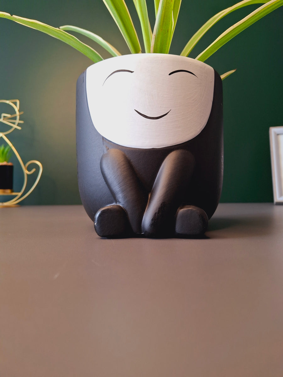 Cute Face Ceramic Flower Pot