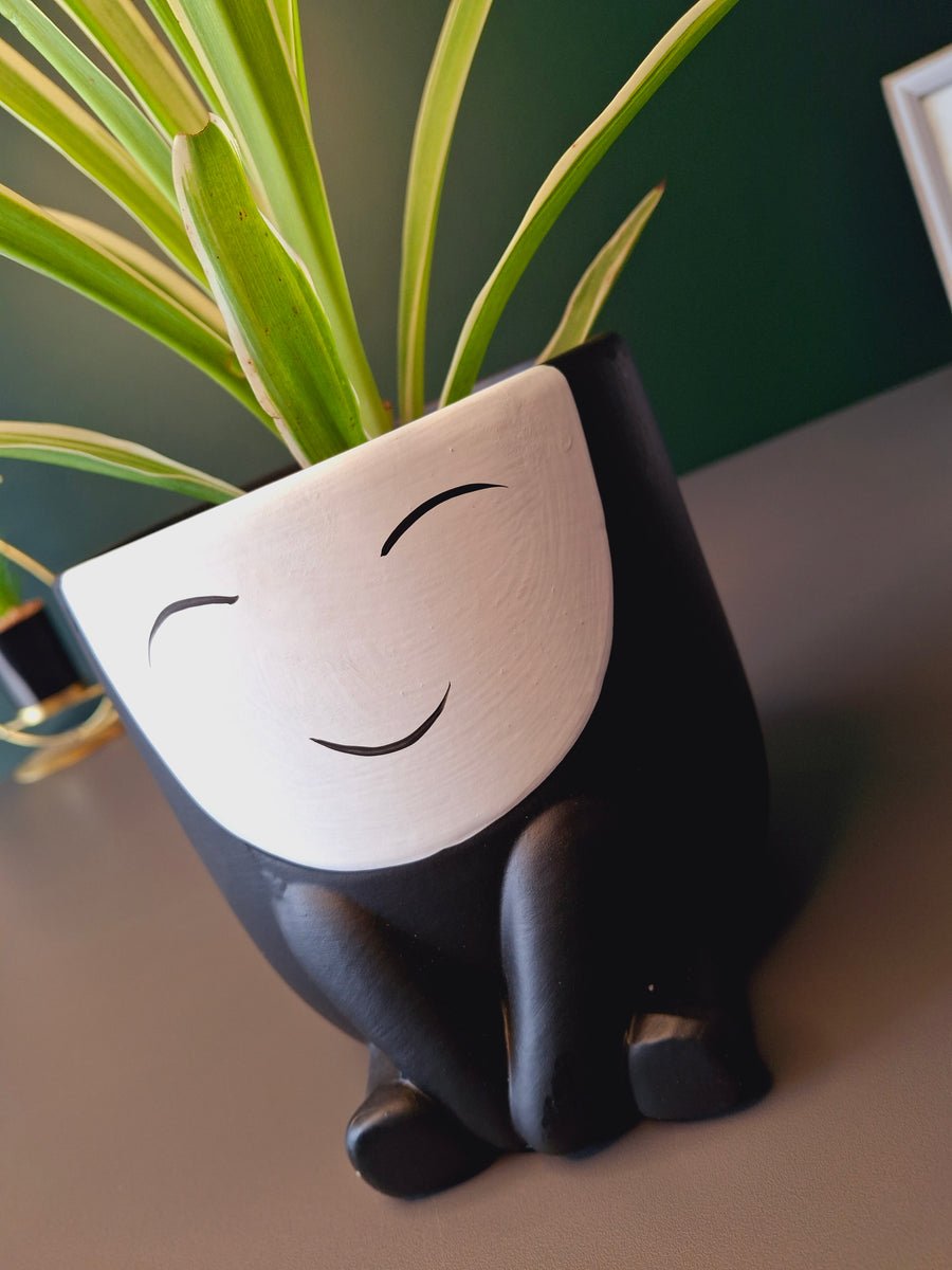 Cute Face Ceramic Flower Pot