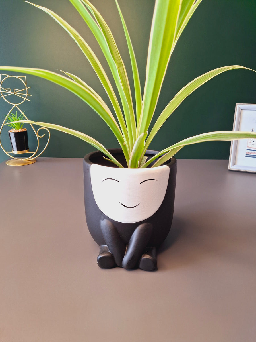 Cute Face Ceramic Flower Pot