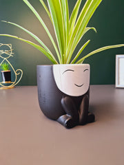 Cute Face Ceramic Flower Pot