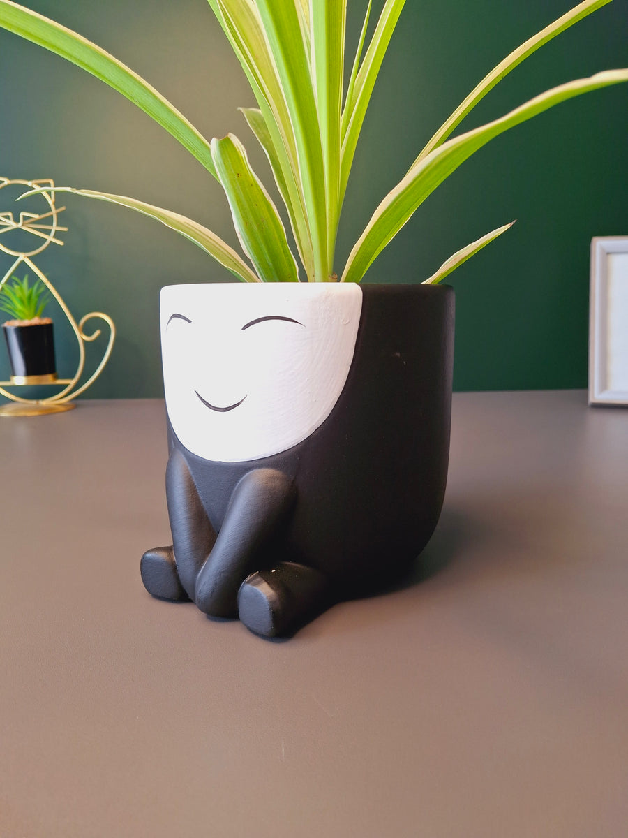 Cute Face Ceramic Flower Pot