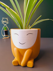 Cute Face Ceramic Flower Pot