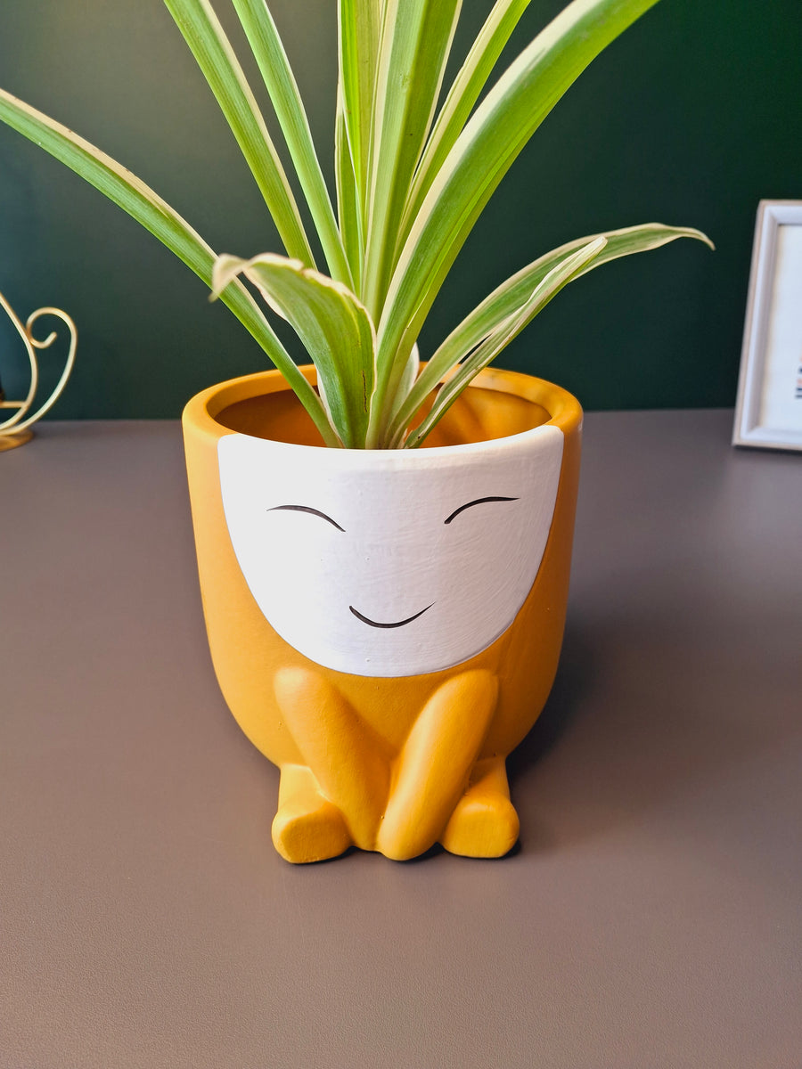 Cute Face Ceramic Flower Pot