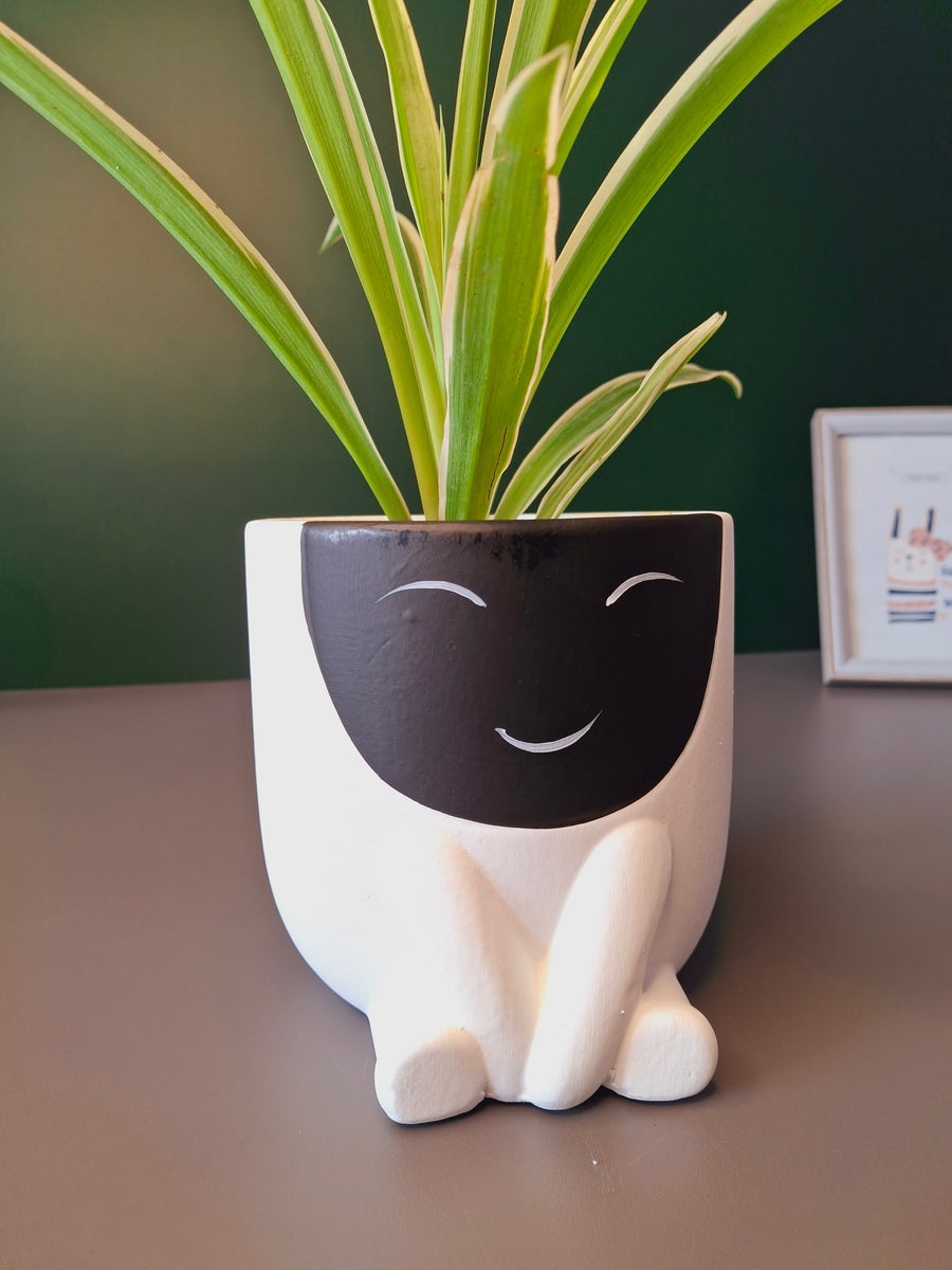 Cute Face Ceramic Flower Pot