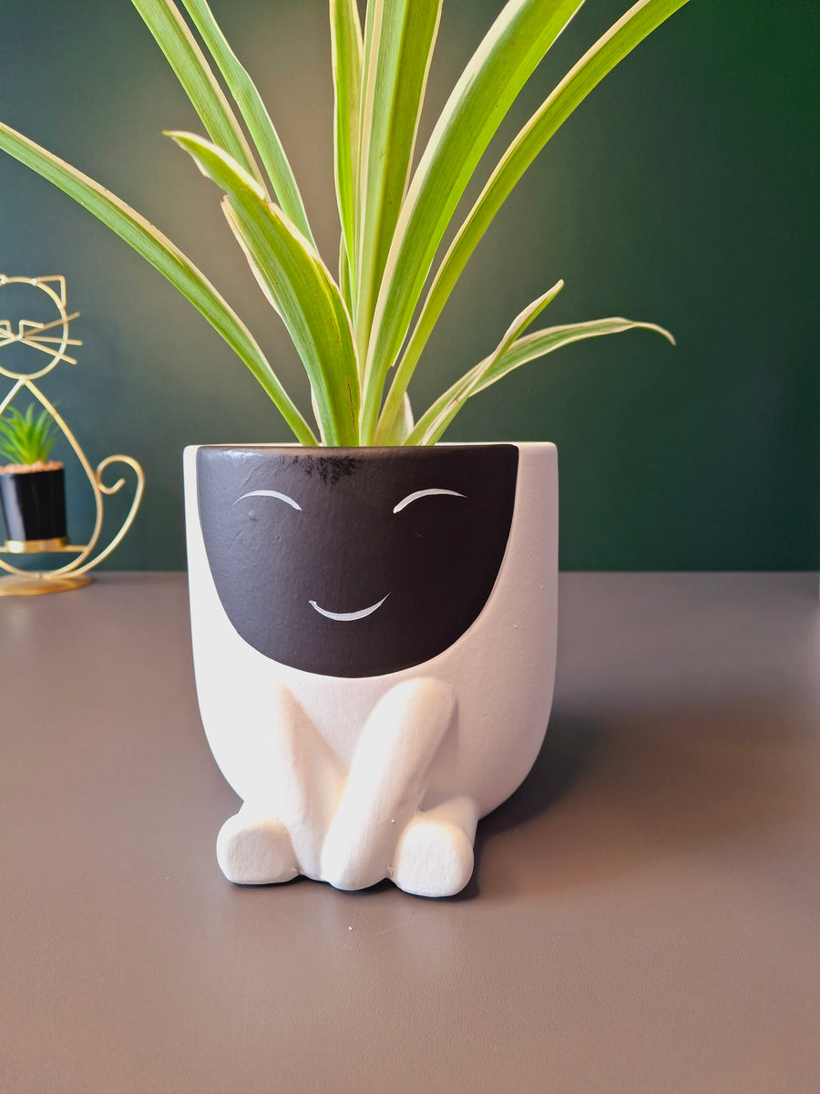 Cute Face Ceramic Flower Pot