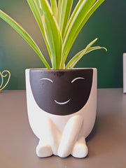 Cute Face Ceramic Flower Pot