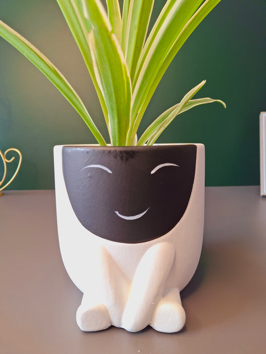 Cute Face Ceramic Flower Pot