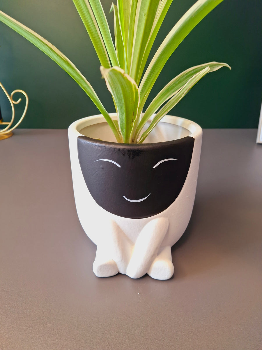 Cute Face Ceramic Flower Pot