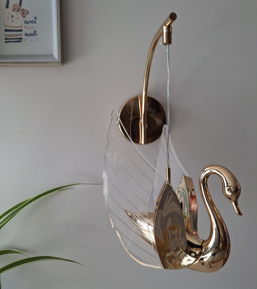 Swan LED Wall Light Fixture for Living Room, Bedroom, and Hallway Vanity Light
