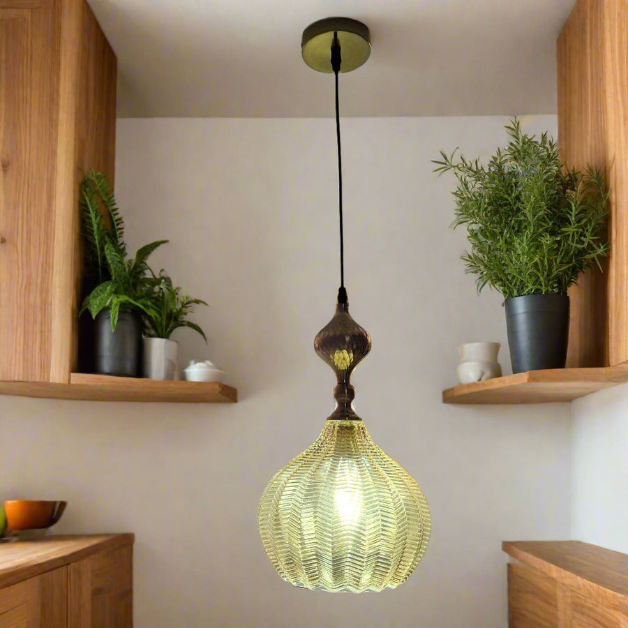 Simple Modern Wrought Iron Glass Chandelier,E27 Single Head