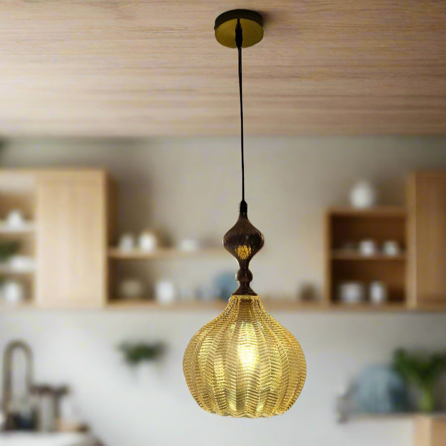Simple Modern Wrought Iron Glass Chandelier,E27 Single Head