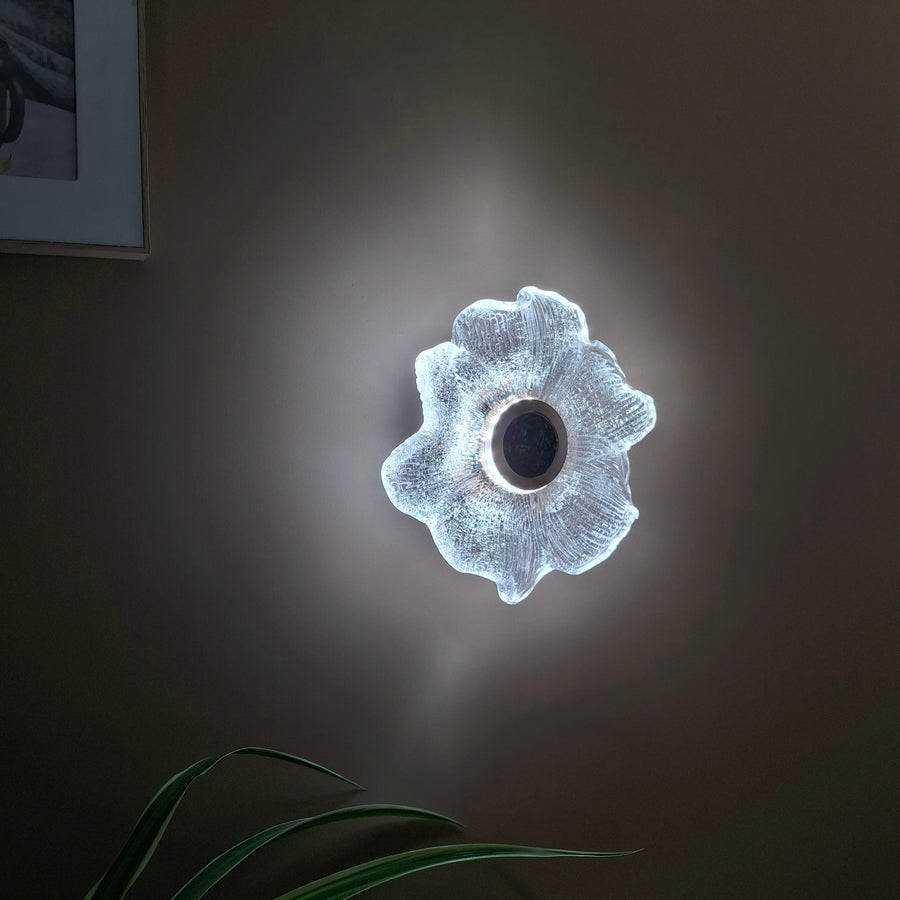 Crystal Gold LED  Flower Glass Style Wall Light