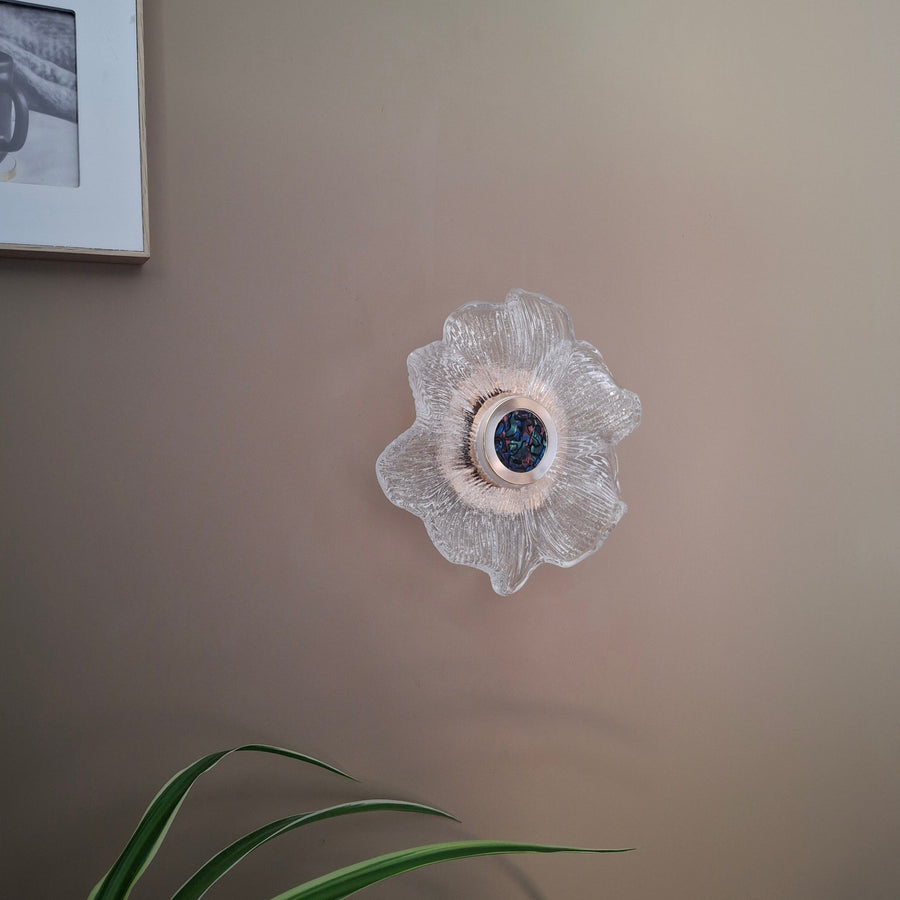 Crystal Gold LED  Flower Glass Style Wall Light