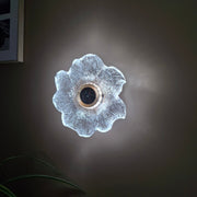 Crystal Gold LED  Flower Glass Style Wall Light