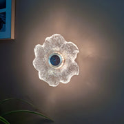 Crystal Gold LED  Flower Glass Style Wall Light